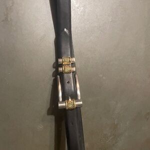 Ladies Black Leather Belt by Captiva Size M
